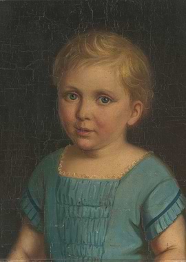 Portrait of a Young Child in Blue