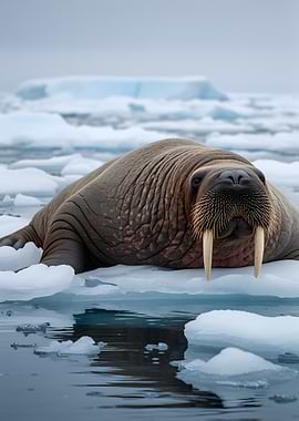 Walrus on Ice Floe