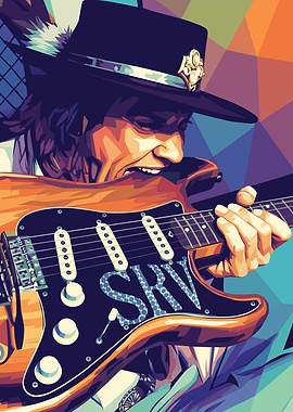 Stevie Ray Vaughan Playing Guitar