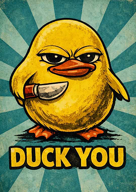 Aggressive Duck with Knife