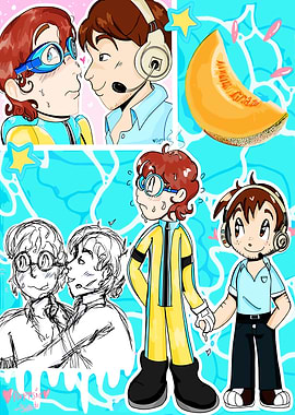 Anime Characters in Swimwear and Tracksuits