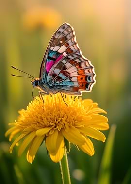 Butterfly on a yellow flower