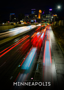 Minneapolis Cityscape at Night