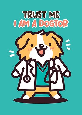 Cute Dog Doctor Cartoon