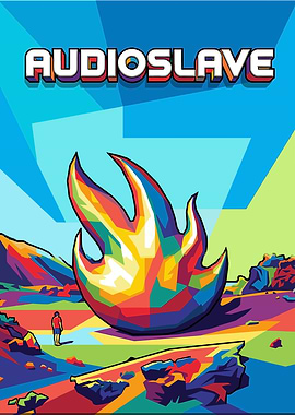 Audioslave Flame Landscape Pop Art