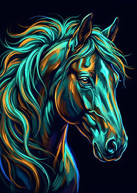 Vibrant Horse Portrait