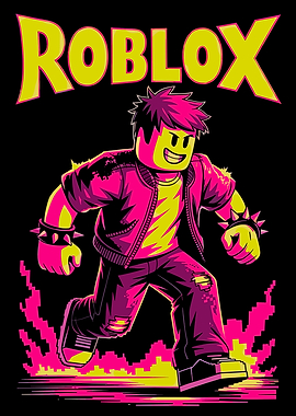Roblox Character Running with Neon Glow