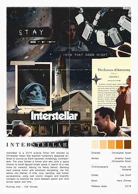 Interstellar Movie Poster Collage