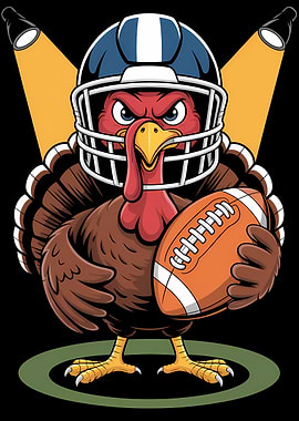 Football Turkey Mascot