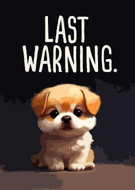 Cute Puppy Last Warning
