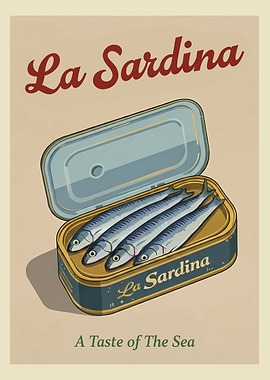 La Sardina Vintage Poster