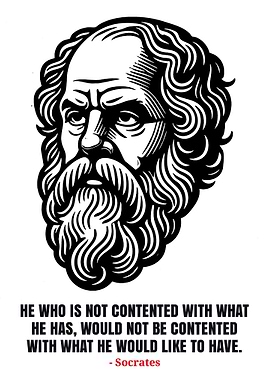 Socrates quote about contentment