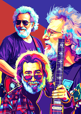 Jerry Garcia Pop Art Portrait