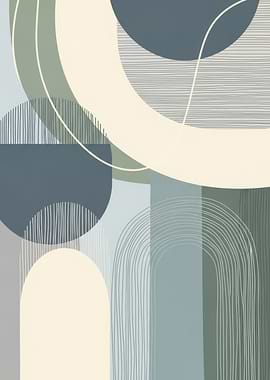 Abstract Geometric Shapes with Arches