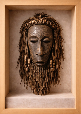 African Ceremonial Mask in the Nook