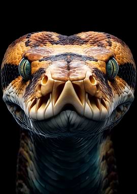 Close-up of a Python's Head