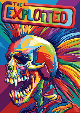 The Exploited Punk Skull Pop Art