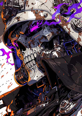 Cyberpunk Skull Soldier