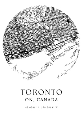 Toronto City Maps Minimalist