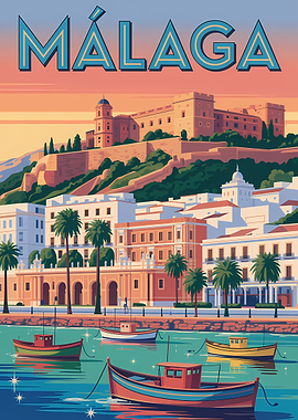Malaga Travel Poster
