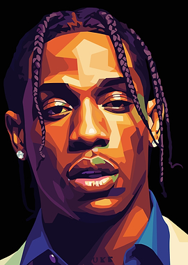 Travis Scott Pop Art Portrait