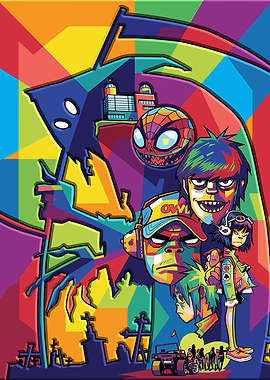 Gorillaz Band Members Pop Art