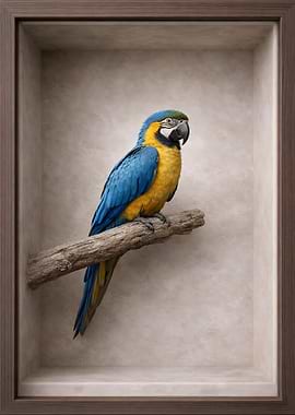 Blue and Gold Macaw in the Nook
