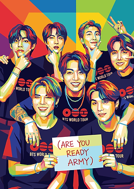 BTS Pop Art Portrait