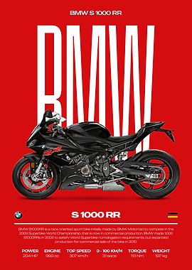 BMW S 1000 RR Motorcycle Poster