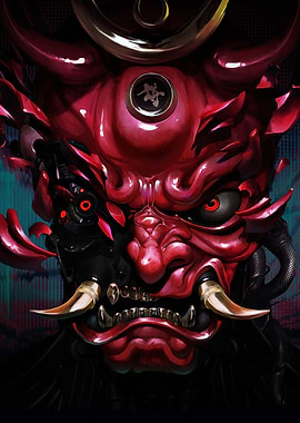 Cyberpunk Oni Mask