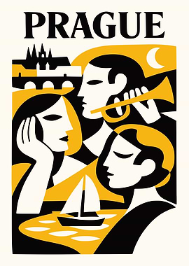 Prague Art Deco Poster