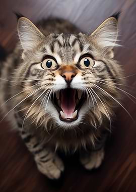 Fierce Cat Yelling