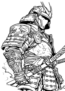 Samurai Warrior in Armor