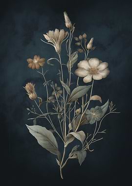 Vintage Botanical Floral Illustration