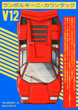 Lamborghini Countach V12 Poster