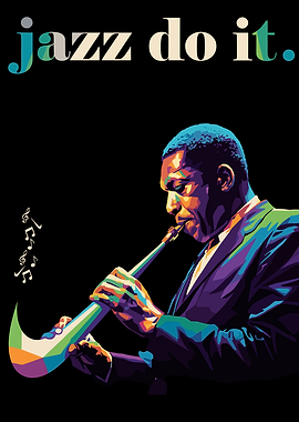 Jazz Musician Playing Saxophone