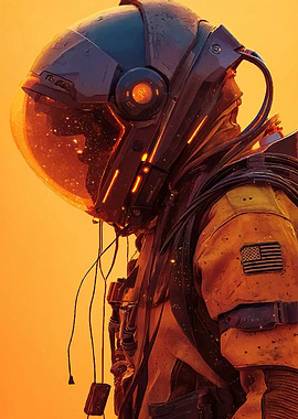 Astronaut in a Sci-Fi Suit