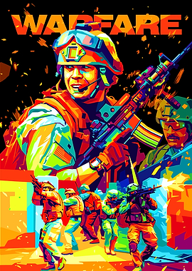Warfare Pop Art Soldiers