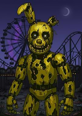 Scary Animatronic at Amusement Park