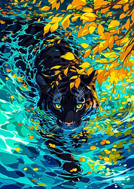 Black Panther in Water