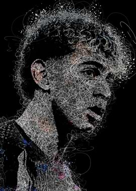 Lamine Yamal Abstract Portrait