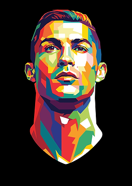 Cristiano Ronaldo Pop Art Portrait