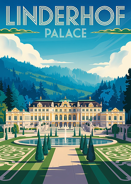 Linderhof Palace Travel Poster