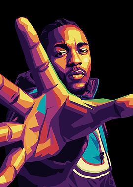 Kendrick Lamar Pop Art Portrait