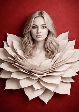 Woman in Flower Dress