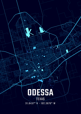 Odessa Texas Midnight City Map