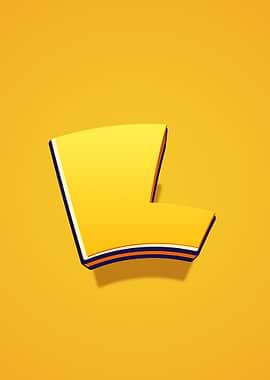 Yellow 3D Letter L