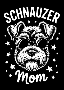 Schnauzer Mom with Sunglasses