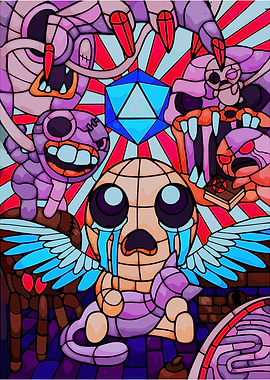 The Binding of Isaac Stained Glass Art