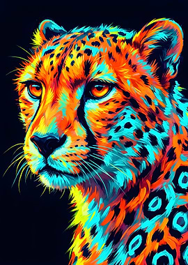 Vibrant Cheetah Portrait